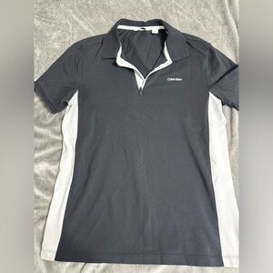 Calvin Klein Men's Polo Shirt in Black and White